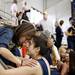 Michigan freshman goalie Nikki Baron embraces her mother Elsy after the game against Indiana on Saturday, April 27. Daniel Brenner I AnnArbor.com